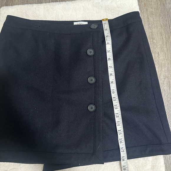 NWT Ann Taylor Loft Wool Button Skirt Navy Size 14 Womens - Picture 3 of 8